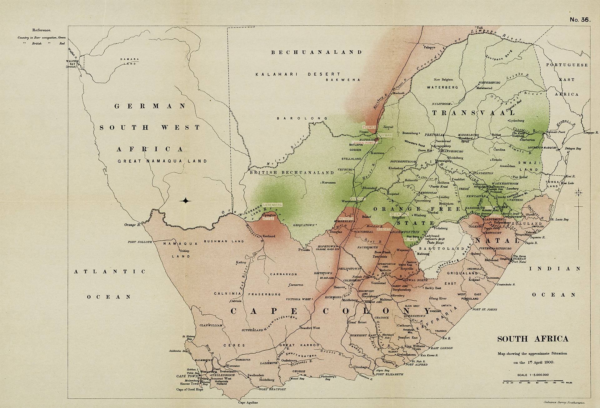 <p>By 1906, the University of the Cape of Good Hope is administering examinations for candidates in Southern Rhodesia (now Zimbabwe), Bechuanaland (now Botswana), Basutoland (now Lesotho) and Swaziland.</p>